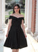 1950s Off Shoulder Swing Dress: timeless style reimagined