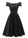 1950s Off Shoulder Swing Dress | vintage dress, retro fashion, elegant style - perfect for retro fashion enthusiasts