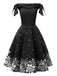 1950s Off-shoulder Snowflake Dress — vintage elegance for the modern woman