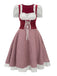She slips into this 1950s Oktoberfest Puff Sleeves Gingham Plaid Dress and suddenly it's a 1950s daydream