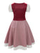 This 1950s Oktoberfest Puff Sleeves Gingham Plaid Dress wraps her in 1950s elegance, one twirl at a time