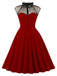 1950s Patchwork Flying Sleeves Swing Dress: timeless style reimagined