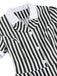 1950s Peter Pan Collar Black & White Stripes Dress — a 1950s silhouette that turns sidewalks into runways