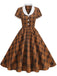 1950s Peter Pan Collar Plaid Swing Dress - vintage dress, retro fashion, rockabilly