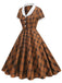 1950s Peter Pan Collar Plaid Swing Dress - vintage dress, retro fashion, rockabilly