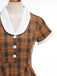 1950s Peter Pan Collar Plaid Swing Dress - vintage dress, retro fashion, rockabilly
