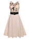 1950s Pink Butterfly Sleeveless Dress With Belt - vintage dress, retro fashion, rockabilly
