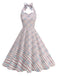1950s Plaid Halter Sweetheart Neck Dress - vintage dress, retro fashion, rockabilly