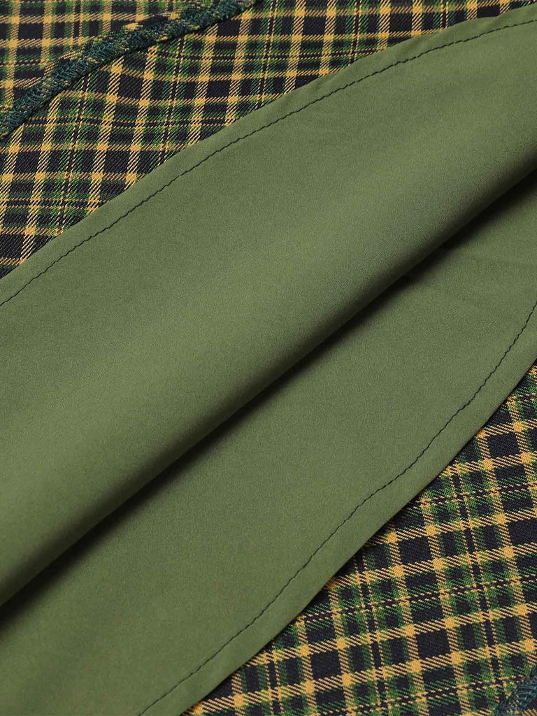 Dark 1950s Plaid Knitting Dress: timeless style reimagined