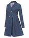 1950s Plaid Notch Lapel Double Breasted Coat, vintage coat, retro outerwear - perfect for women who love vintage and retro fashion