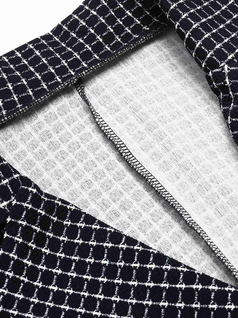 1950s Plaid Notch Lapel Double Breasted Coat, vintage coat, retro outerwear - perfect for women who love vintage and retro fashion