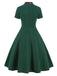 1950s Plaid Patchwork Bow Swing Dress — vintage elegance for the modern woman