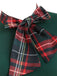 1950s Plaid Patchwork Bow Swing Dress: timeless style reimagined