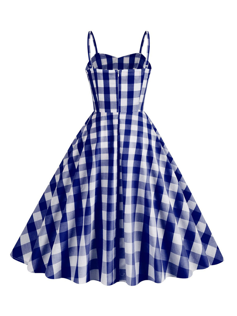 1950s Plaid Strap Cotton Swing Dress: timeless style reimagined