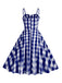 1950s Plaid Strap Cotton Swing Dress: timeless style reimagined
