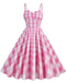 1950s Plaid Strap Cotton Swing Dress — vintage elegance for the modern woman