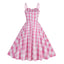 1950s Plaid Strap Cotton Swing Dress — vintage elegance for the modern woman