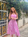 She slips into this 1950s Plaid Strap Swing Dress and suddenly it's a 1950s daydream