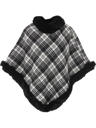 1950s Plaid Velvet Rex Rabbit Fur Shawl, vintage fashion, retro style - perfect for women who love vintage and retro fashion