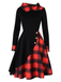 1950s Plaids Hooded Patchwork Dress — vintage elegance for the modern woman