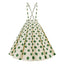 1950s Polka Dot Belt Suspender Swing Skirt — 1950s femininity that moves with her mood