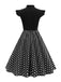 1950s Polka Dot Bow Swing Dress - vintage dress, retro fashion, rockabilly