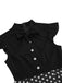 1950s Polka Dot Bow Swing Dress - vintage dress, retro fashion, rockabilly