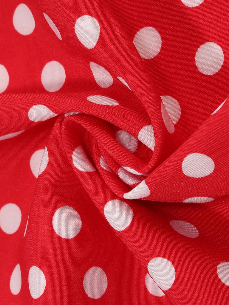 1950s Polka Dot Bow Swing Dress - vintage dress, retro fashion, rockabilly