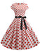 1950s Polka Dot Cap Sleeved Dress, vintage dress, retro fashion, rockabilly, pin-up fashion - perfect for women who love vintage and retro fashion