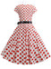 1950s Polka Dot Cap Sleeved Dress, vintage dress, retro fashion, rockabilly, pin-up fashion - perfect for women who love vintage and retro fashion