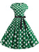 1950s Polka Dot Cap Sleeved Dress — the kind of 1950s dress that makes strangers smile
