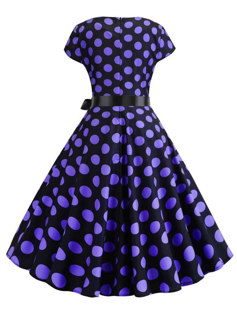 1950s Polka Dot Cap Sleeved Dress, vintage dress, retro fashion, rockabilly, pin-up fashion - perfect for women who love vintage and retro fashion