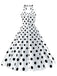 1950s Polka Dot Halter Swing Dress: where 1950s romance meets her modern spirit
