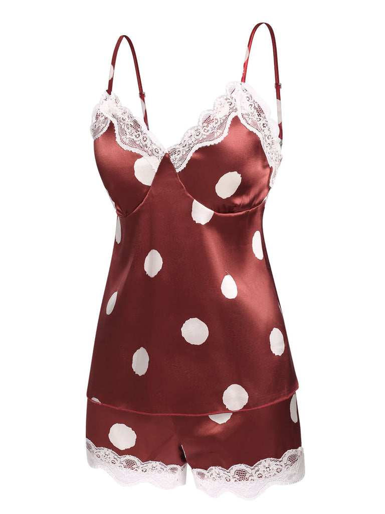 1950s Polka Dot Lace Camisole Sleepwear: a 1950s classic that whispers rather than shouts