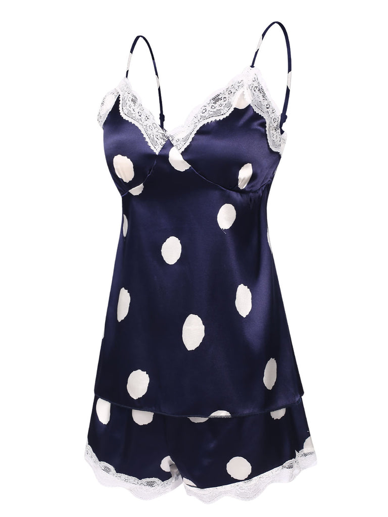 1950s Polka Dot Lace Camisole Sleepwear: a 1950s classic that whispers rather than shouts