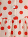 1950s Polka Dot Lapel Collar Cap Sleeve Swing Dress, vintage dress, retro fashion, rockabilly, pin-up fashion - perfect for women who love vintage and retro fashion
