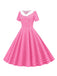 1950s Polka Dot Patchwork Lapel Dress: where 1950s romance meets her modern spirit