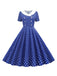 1950s Polka Dot Patchwork Lapel Dress: where 1950s romance meets her modern spirit