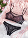 1950s Polka Dot Sheer Lace Trim Lingerie Set - vintage fashion, retro style