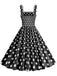 1950s Polka Dot Smocking Strap Dress, vintage dress, retro fashion, rockabilly, pin-up fashion - perfect for women who love vintage and retro fashion