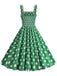 1950s Polka Dot Smocking Strap Dress, vintage dress, retro fashion, rockabilly, pin-up fashion - perfect for women who love vintage and retro fashion