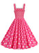 1950s Polka Dot Smocking Strap Dress, vintage dress, retro fashion, rockabilly, pin-up fashion - perfect for women who love vintage and retro fashion
