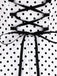 1950s Polka Dots Lace Up Halter Swing Dress — the kind of 1950s dress that makes strangers smile
