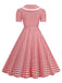 1950s Polka Dots Lapel Bowknot Swing Dress, vintage dress, retro fashion, rockabilly, pin-up fashion - perfect for women who love vintage and retro fashion