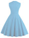 1950s Polka Dots Lapel Patchwork Swing Dress — vintage elegance for the modern woman
