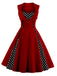 1950s Polka Dots Lapel Patchwork Swing Dress: timeless style reimagined