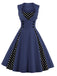 1950s Polka Dots Lapel Patchwork Swing Dress: timeless style reimagined