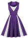 1950s Polka Dots Lapel Patchwork Swing Dress: timeless style reimagined