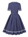 1950s Polka Dots Patchwork Swing Dress — the kind of 1950s dress that makes strangers smile