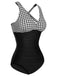 1950s Printed One-Piece Swimsuit, vintage swimsuit, pin-up swimwear - perfect for women who love vintage and retro fashion